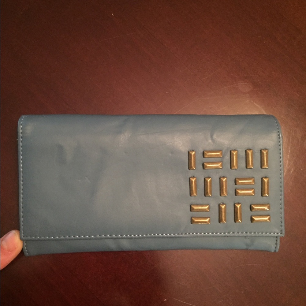 Blue leather wallet